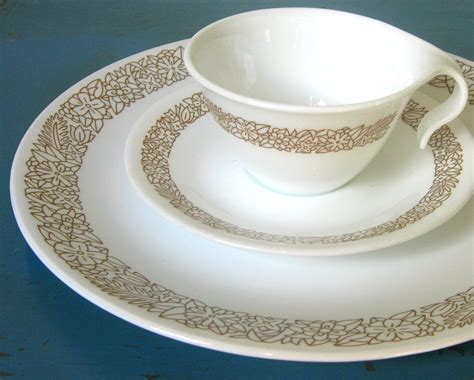 corelle dinnerware brown